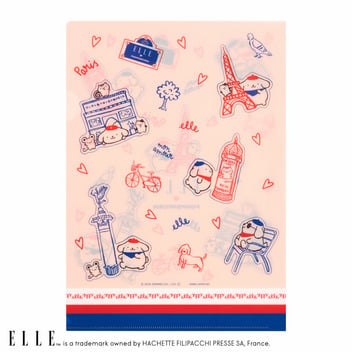 ポムポムプリン ELLE クリアファイルセット（パリでお出かけ）
