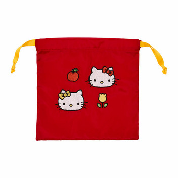 ハローキティ&ハローミミィ 巾着（刺繍）