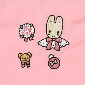 マロンクリーム 巾着（刺繍）