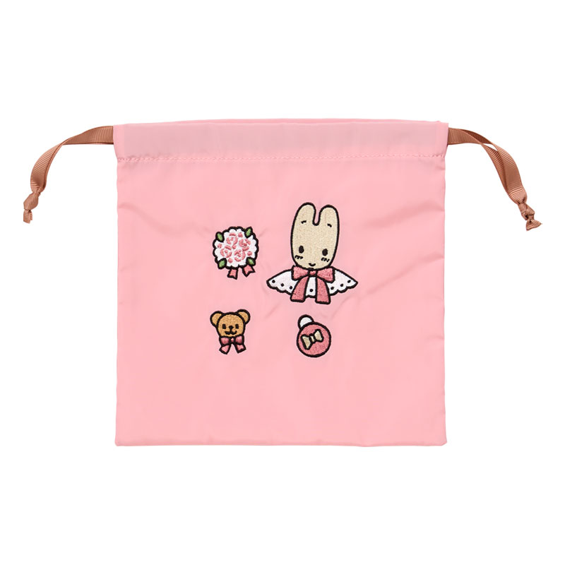 マロンクリーム 巾着（刺繍）