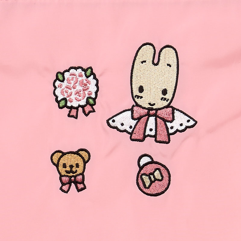 マロンクリーム 巾着（刺繍）