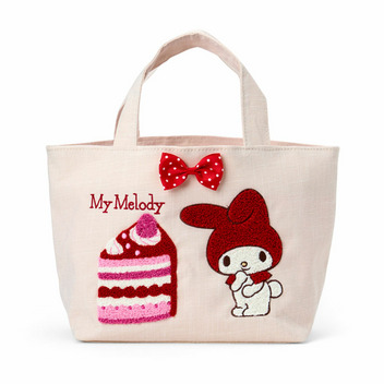 マイメロディ サガラ刺繍トートバッグ（ケーキ）