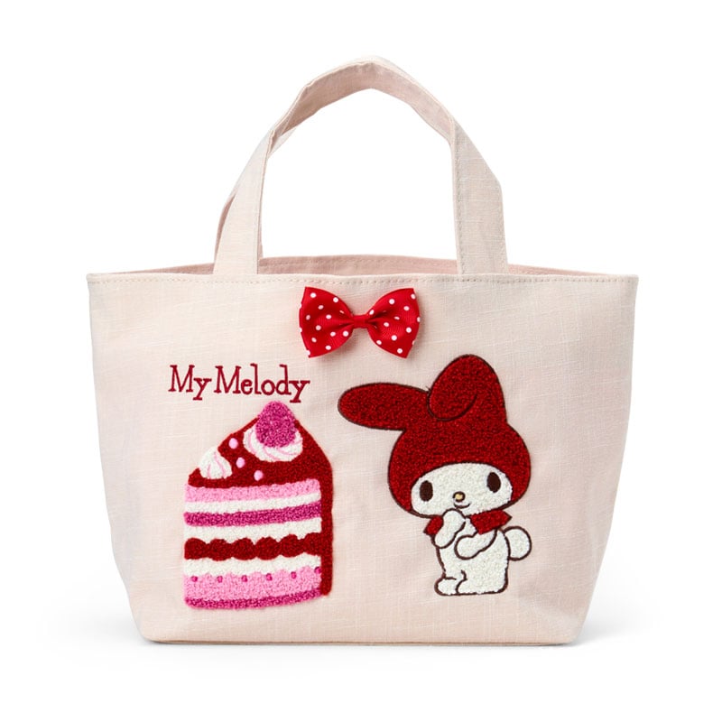 マイメロディ サガラ刺繍トートバッグ（ケーキ）