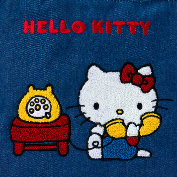 ハローキティ サガラ刺繍デニムランチバッグ