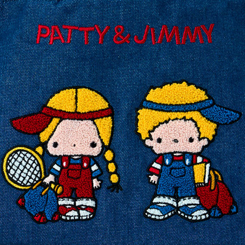 パティ＆ジミー サガラ刺繍デニムランチバッグ