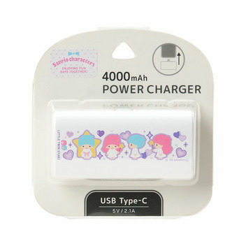 リトルツインスターズ USB Type-C コネクタ付き リチウムイオン充電器 4000mAh