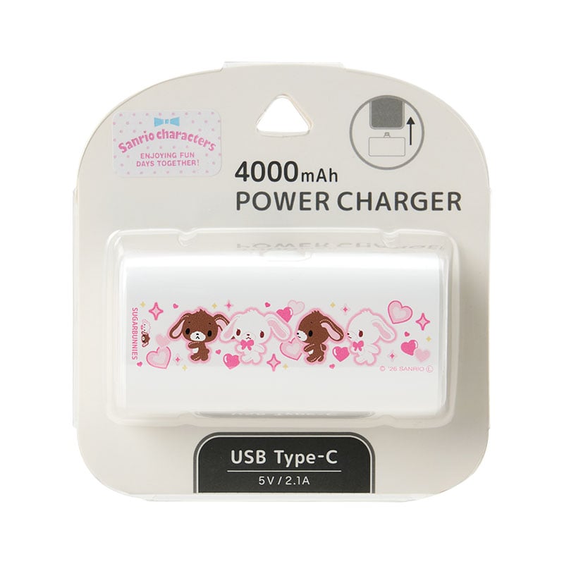 シュガーバニーズ USB Type-C コネクタ付き リチウムイオン充電器 4000mAh