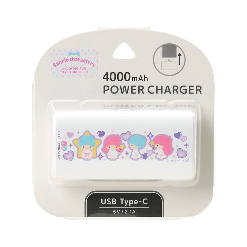 リトルツインスターズ USB Type-C コネクタ付き リチウムイオン充電器 4000mAh
