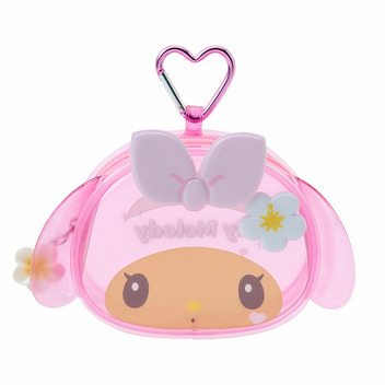 マイメロディ フェイス形クリアミニポーチ（きらめきサマープール）