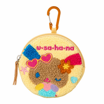 ウサハナ サークルサガラ刺繍ポーチ