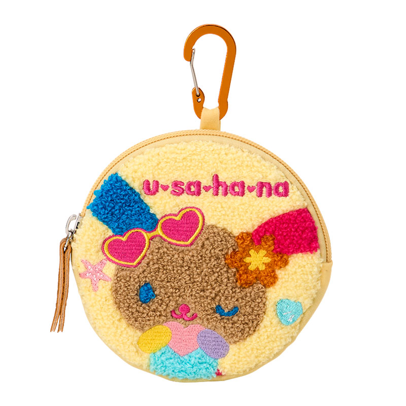 ウサハナ サークルサガラ刺繍ポーチ