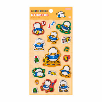 あひるのペックル ぷっくりシール（レトロ）