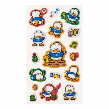 あひるのペックル ぷっくりシール（レトロ）