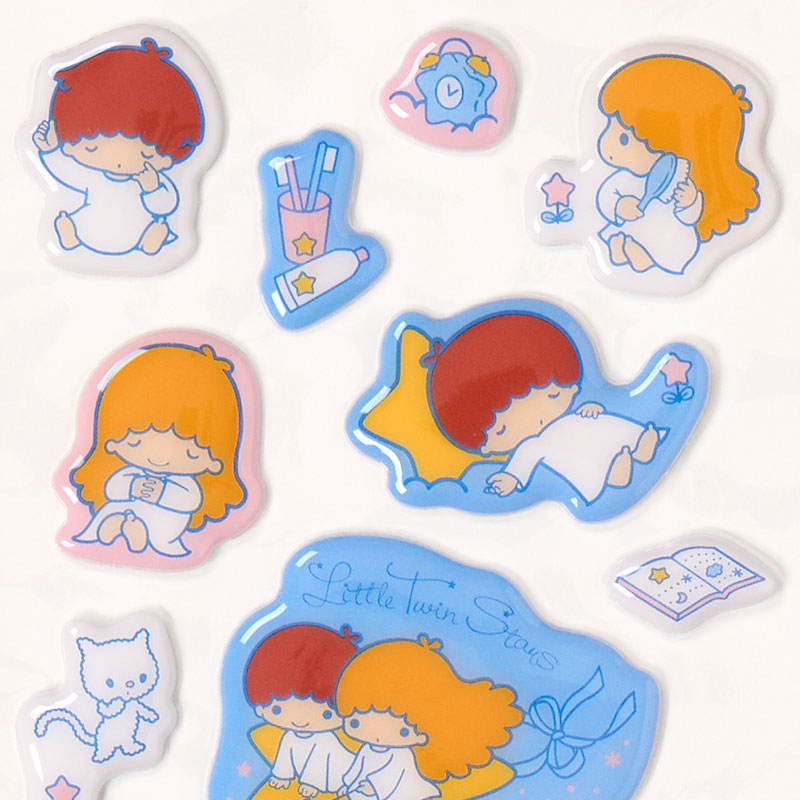 リトルツインスターズ ぷっくりシール（レトロ）