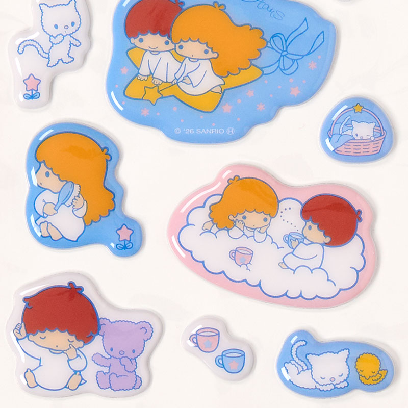 リトルツインスターズ ぷっくりシール（レトロ）