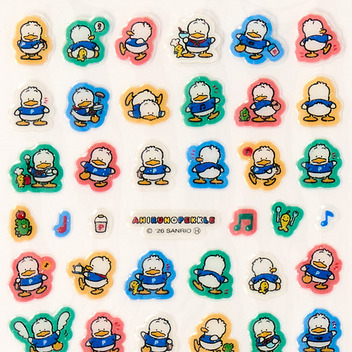 あひるのペックル ミニミニデコシール（レトロ）