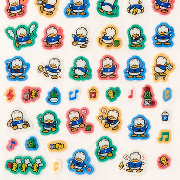 あひるのペックル ミニミニデコシール（レトロ）