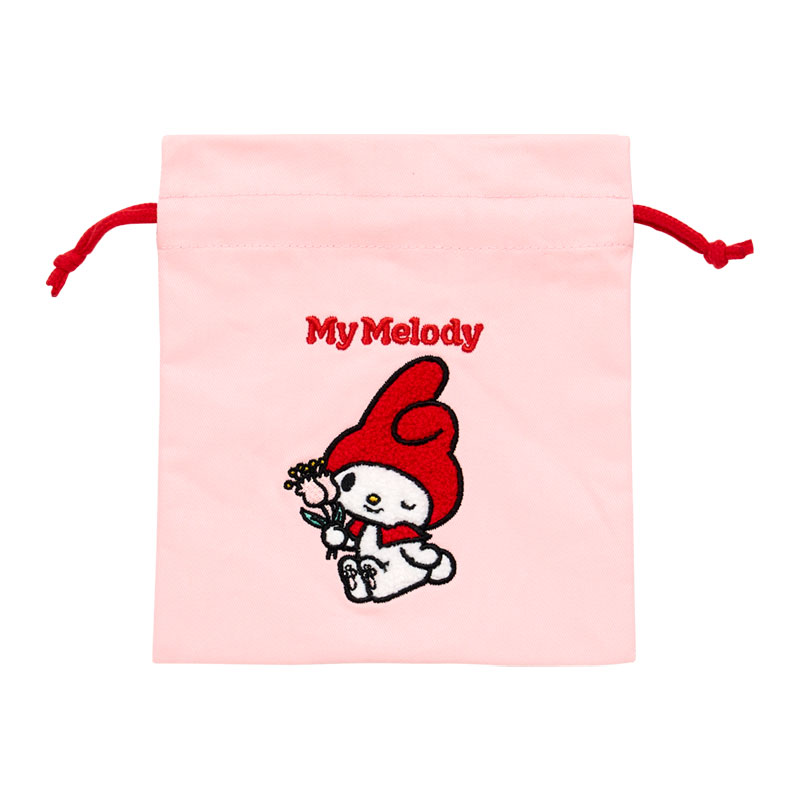 マイメロディ サガラ刺繍巾着（レトロ）