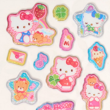ハローキティ キラキラマシュマロシール