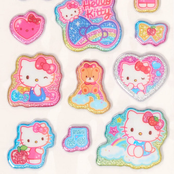 ハローキティ キラキラマシュマロシール
