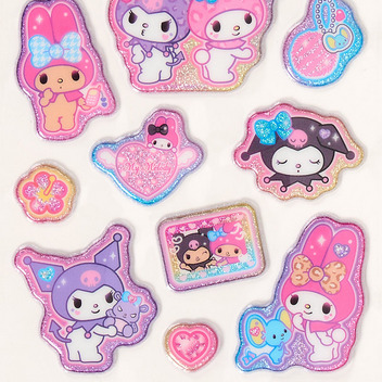 マイメロディ&クロミ キラキラマシュマロシール