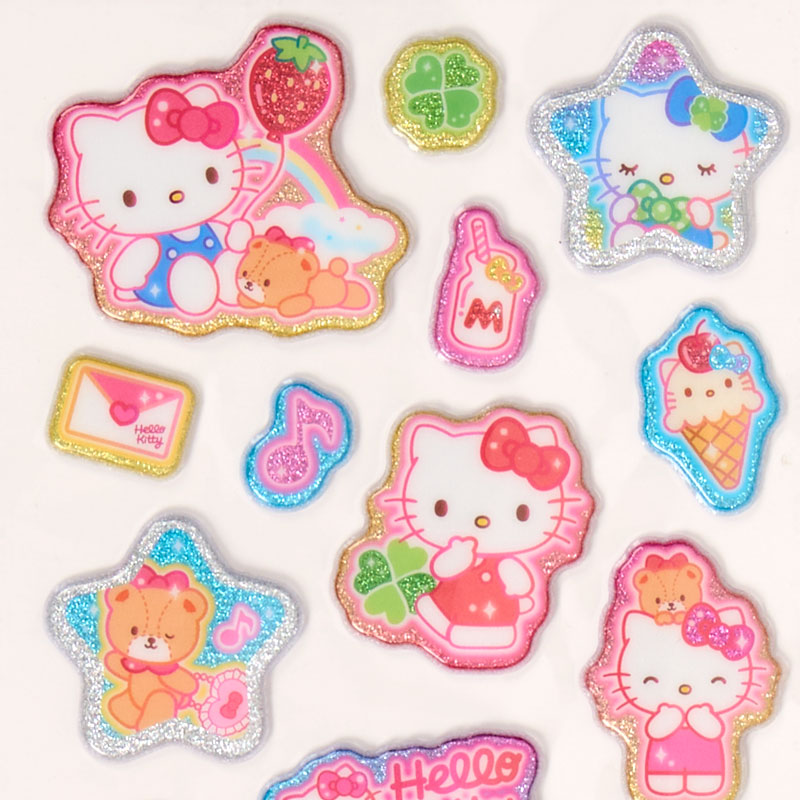 ハローキティ キラキラマシュマロシール