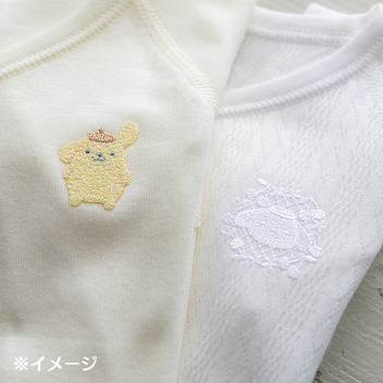 ポムポムプリン レールメッシュ短肌着（50-60cm）（Sanrio Baby）