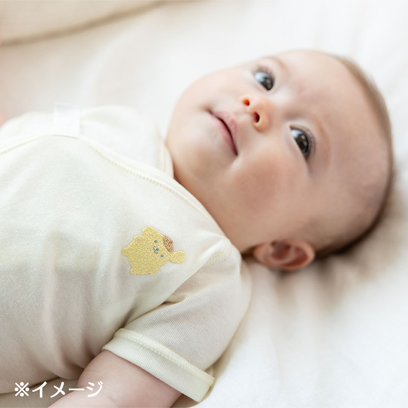 ポムポムプリン フライス短肌着（50-60cm）（Sanrio Baby）