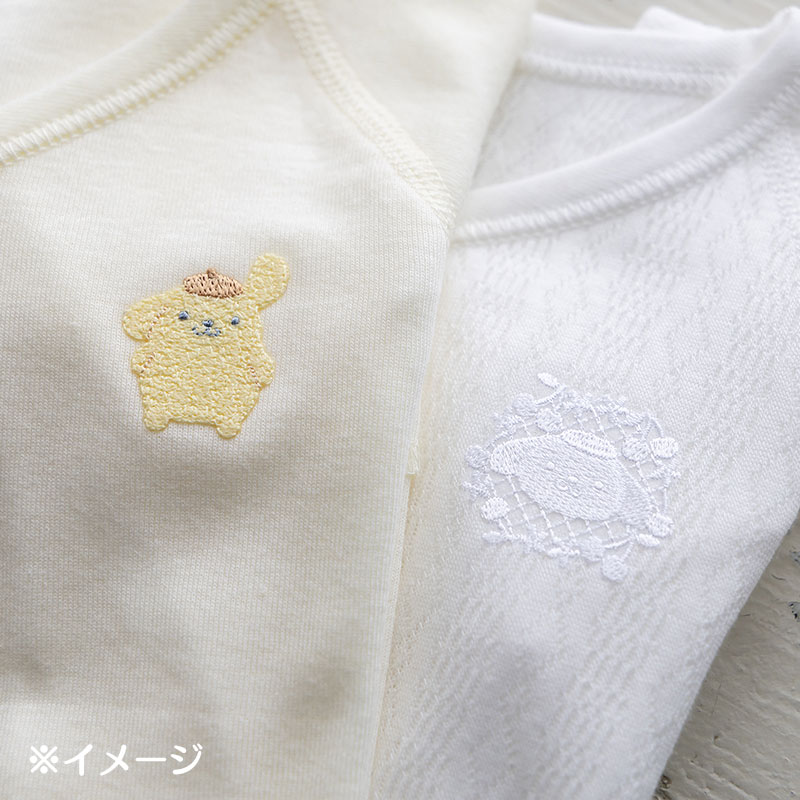 ポムポムプリン フライス短肌着（50-60cm）（Sanrio Baby）