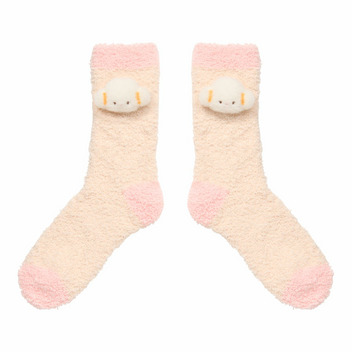 こぎみゅん マスコット付きもこもこソックス