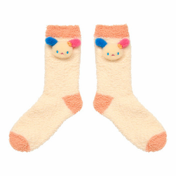 マスコット付きもこもこソックス