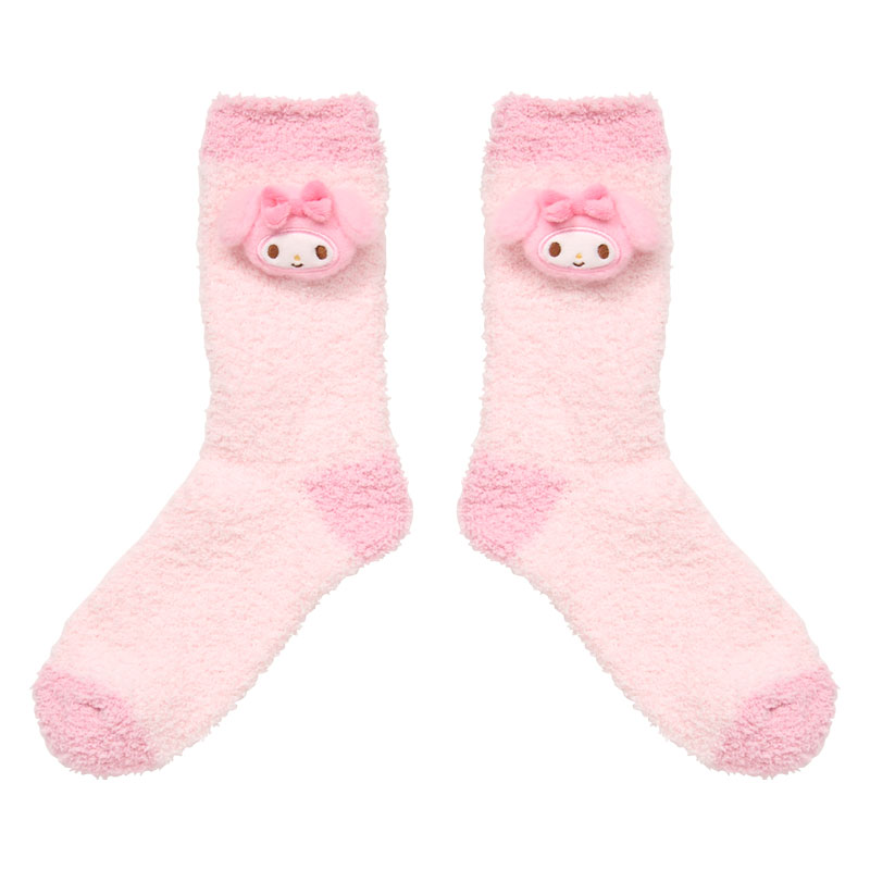 マイメロディ マスコット付きもこもこソックス