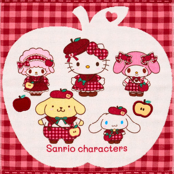 サンリオキャラクターズ ハンドタオル（秋めくりんご）