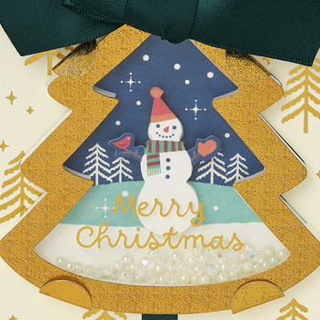 グリーティングカード クリスマス　オーナメントツリー