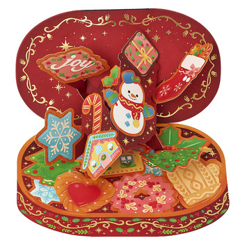グリーティングカード クリスマス　クッキー缶