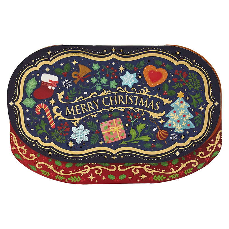 グリーティングカード クリスマス　クッキー缶