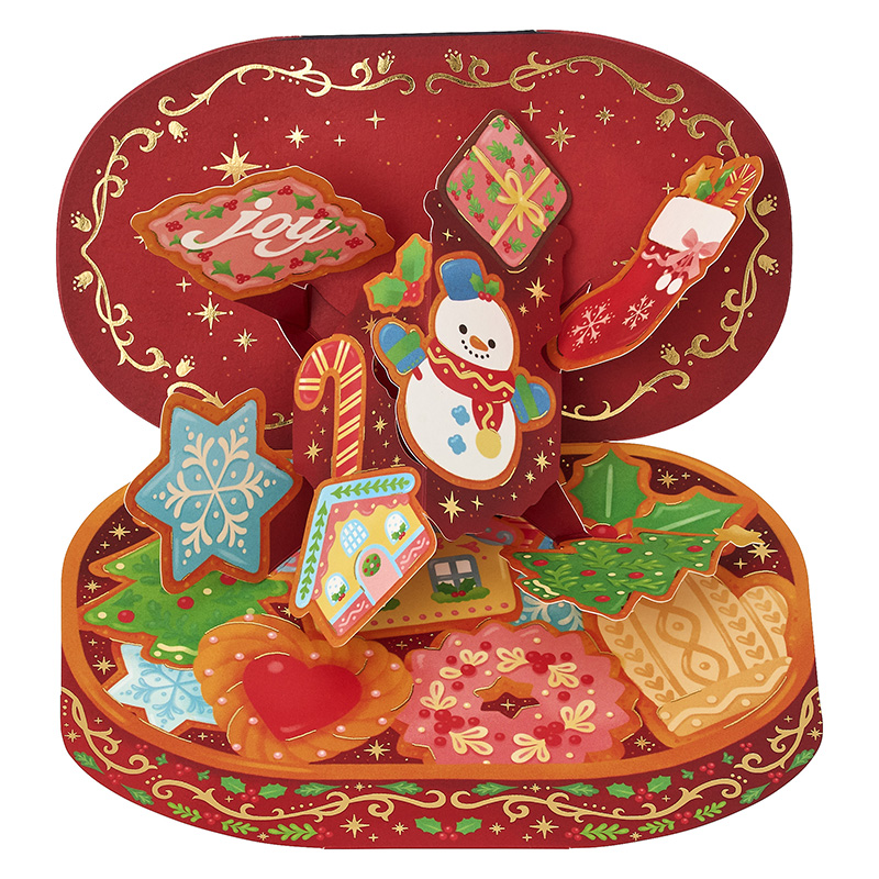 グリーティングカード クリスマス　クッキー缶