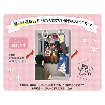 グリーティングカード クリスマス　電車