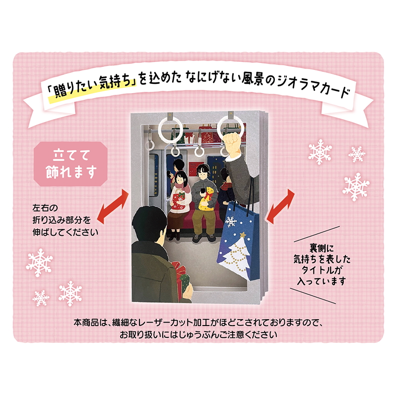 グリーティングカード クリスマス　電車