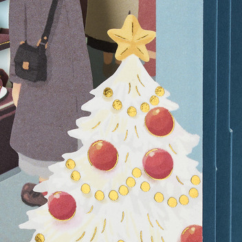 グリーティングカード クリスマス　ケーキ屋