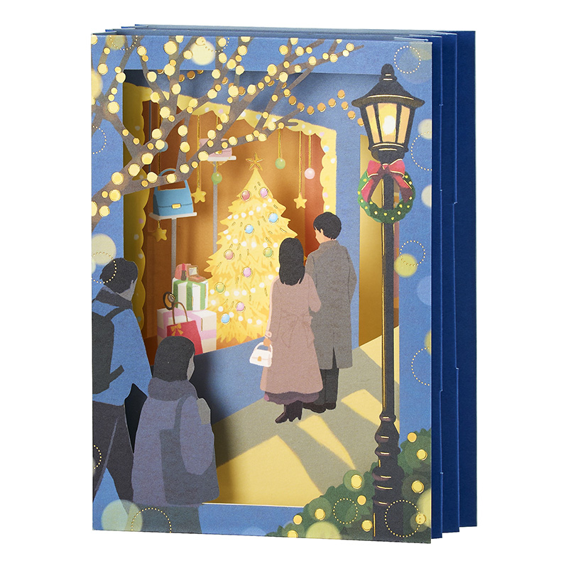 グリーティングカード クリスマス　ショーウインドー