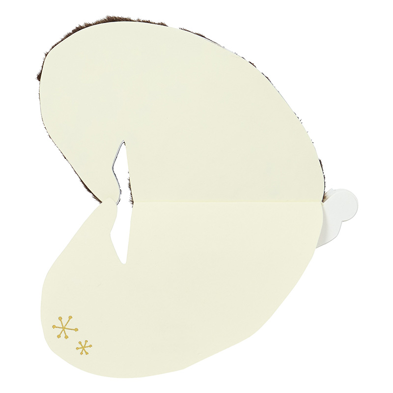 グリーティングカード クリスマス　ふかふかナマケモノ