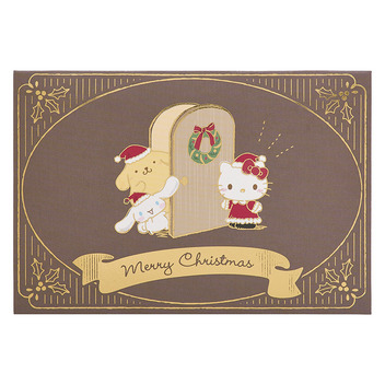 グリーティングカード クリスマス　サンリオキャラクターズみんなでパーティー