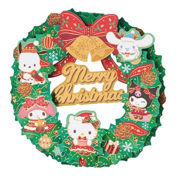 グリーティングカード クリスマス　サンリオキャラクターズリース