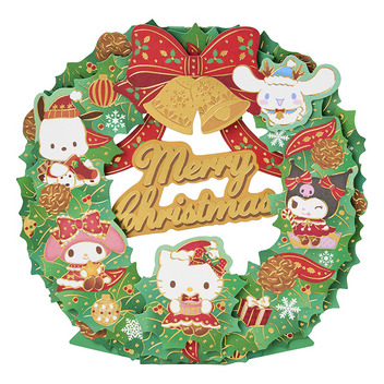 グリーティングカード クリスマス　サンリオキャラクターズリース
