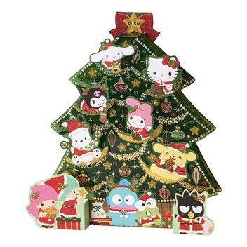 グリーティングカード クリスマス　ライト＆メロディー　サンリオキャラクターズツリー
