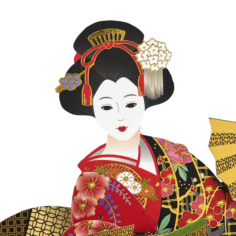 グリーティングカード 多目的　日本人形