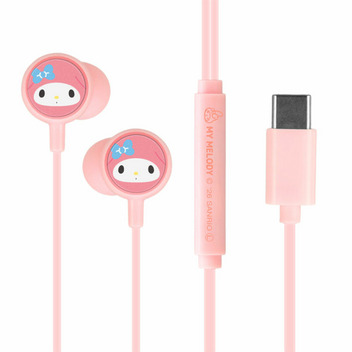 マイメロディ リモコンマイク付き USB Type-C ステレオイヤホン
