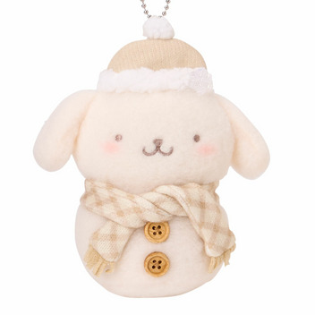 ポムポムプリン ラムネ&マスコットホルダー（雪だるま）