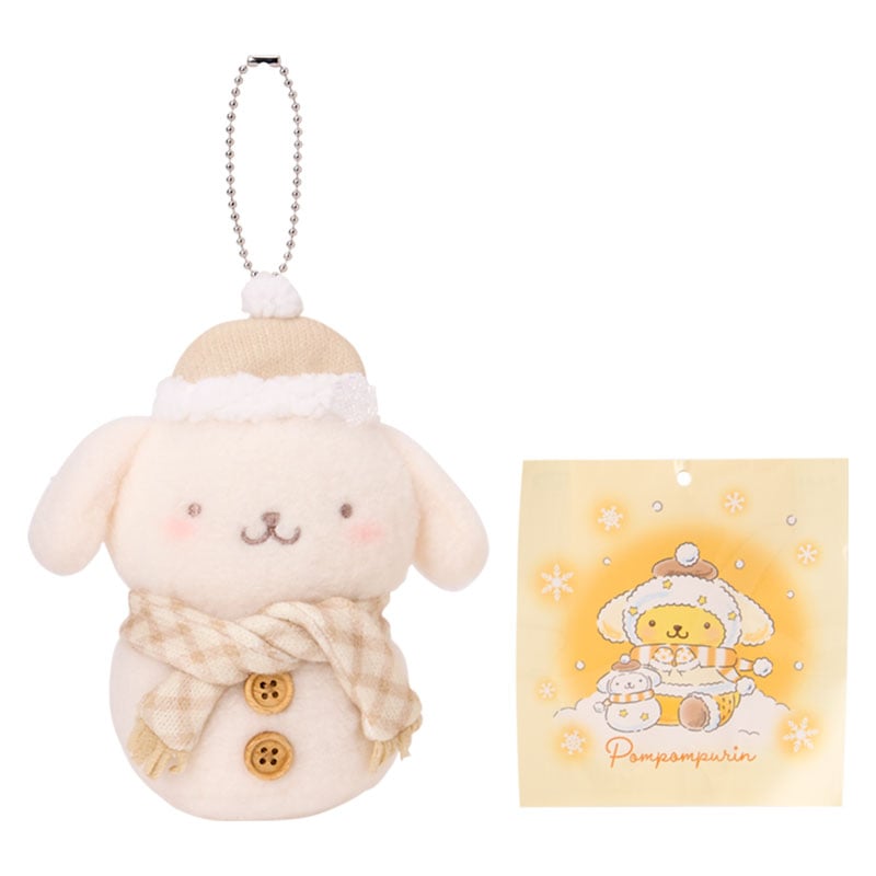 ポムポムプリン ラムネ&マスコットホルダー（雪だるま）
